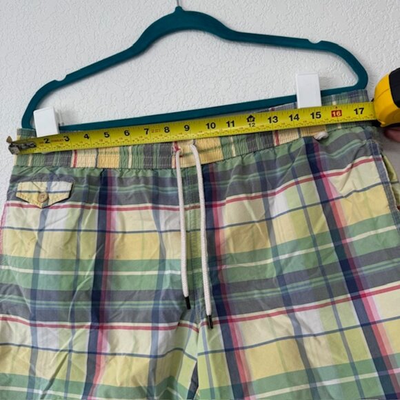 Polo Ralph Lauren Mens Multicolor Plaid Bathing Suit Swim Trunks size M EUC - Picture 2 of 8